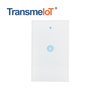 TransmeIoT TM-WF-01S WiFi Smart Wall Light Switch,Glass Panel, Multi-Control, 2.4GHz Wi-Fi Touch Switches, Neutral Wire Required, Remote Control Smart Life/Tuya App, Work with Alexa, Googl