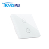 TransmeIoT TM-WF-EU02S WiFi Smart Wall Light Switch,Glass Panel, Multi-Control, 2.4GHz Wi-Fi Touch Switches, single line, Remote Control Smart Life/Tuya App, Work with Alexa, Google Home