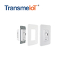 TransmIoT smart WIFI Wall Switch&Socket TM-WS-US01 smart phone control ,work with Google assistant Alexa,Tuya /Smart life 