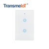 TransmeIoT TM-WF-02S WiFi Smart Wall Light Switch,Glass Panel, Multi-Control, 2.4GHz Wi-Fi Touch Switches, Single Line, Remote Control Smart Life/Tuya App, Work with Alexa, Googl
