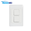TransmeIoT TM-WF-AUS02 WiFi Smart Wall Light Switch,Glass Panel, Multi-Control, 2.4GHz Wi-Fi Touch Switches, Neutral Wire Required, Remote Control Smart Life/Tuya App, Work with Alexa, Googl
