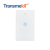 TransmeIoT TM-WF-01 WiFi Smart Wall Light Switch,Glass Panel, Multi-Control, 2.4GHz Wi-Fi Touch Switches, Neutral Wire Required, Remote Control Smart Life/Tuya App, Work with Alexa, Googl