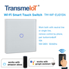TransmeIoT TM-WF-EU01NS WiFi Smart Wall Light Switch,Glass Panel, Multi-Control, 2.4GHz Wi-Fi Touch Switches, single neutral line Remote Control Smart Life/Tuya App, Work with Alexa, Google Home
