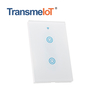 TransmeIoT TM-WF-02 WiFi Smart Wall Light Switch,Glass Panel, Multi-Control, 2.4GHz Wi-Fi Touch Switches, Neutral Wire Required, Remote Control Smart Life/Tuya App, Work with Alexa, Googl