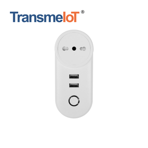 TransmeIoT Mini Smart PlugTM-MP-CLN01U, WiFi Outlet Socket 1AC+2USB Compatible with Alexa And Google Home, Remote Control with Timer Function, No Hub Required